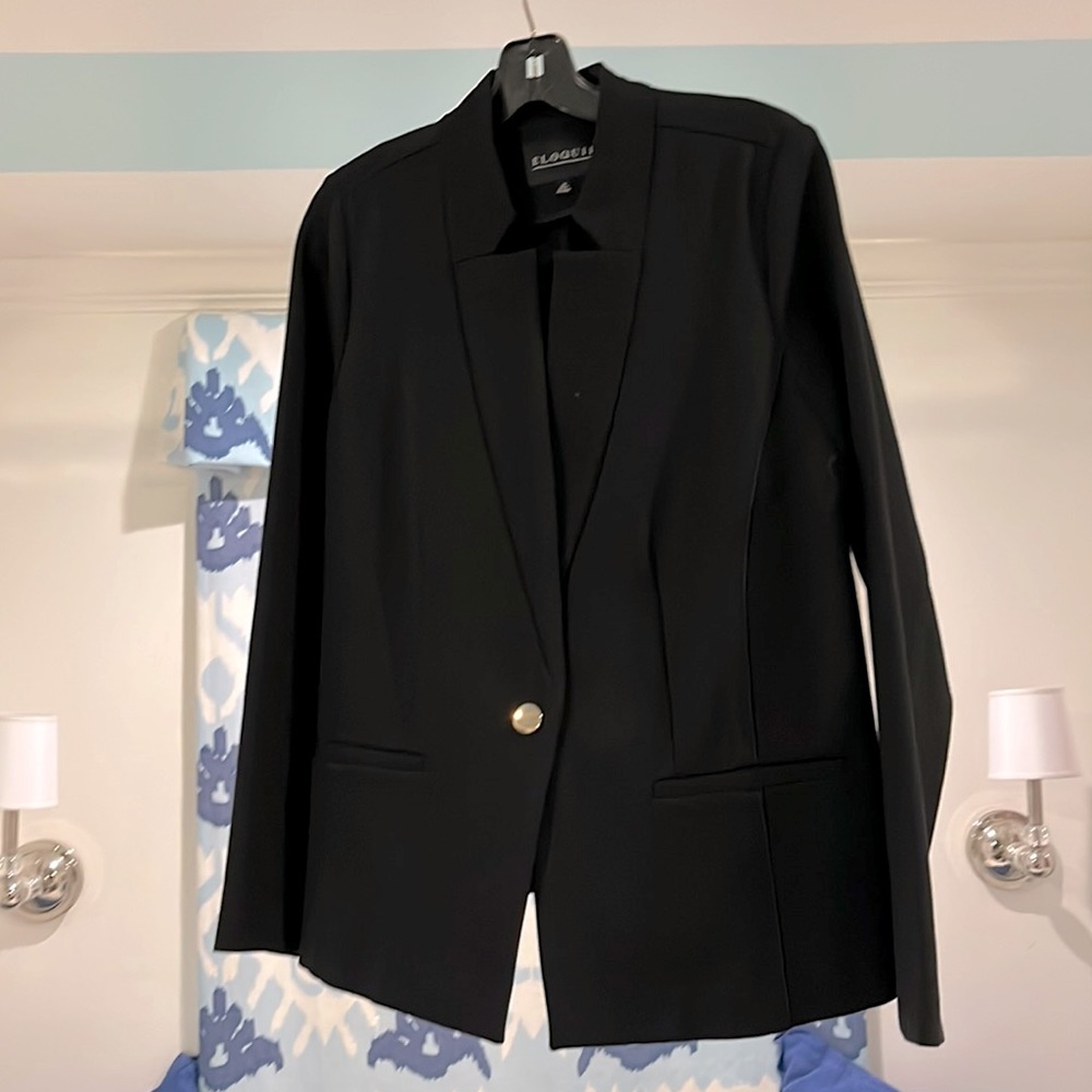 Eloquii black one button blazer.  Excellent condition.  Size 14